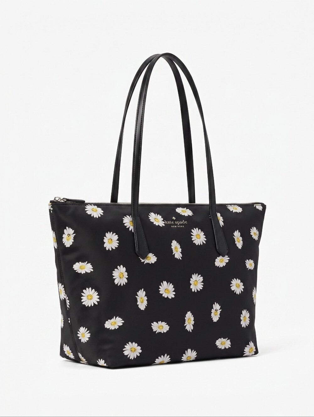kate spade Black Daisy-Print Tote